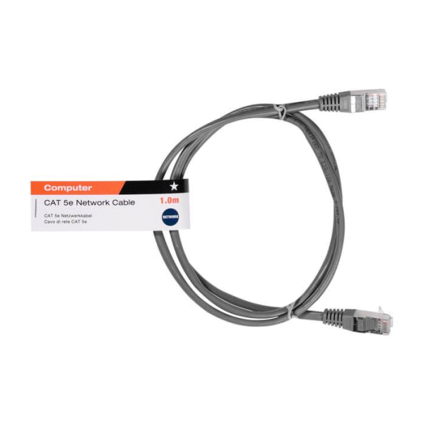 Vivanco 20237 Cat 5 1M Network Grey Cable