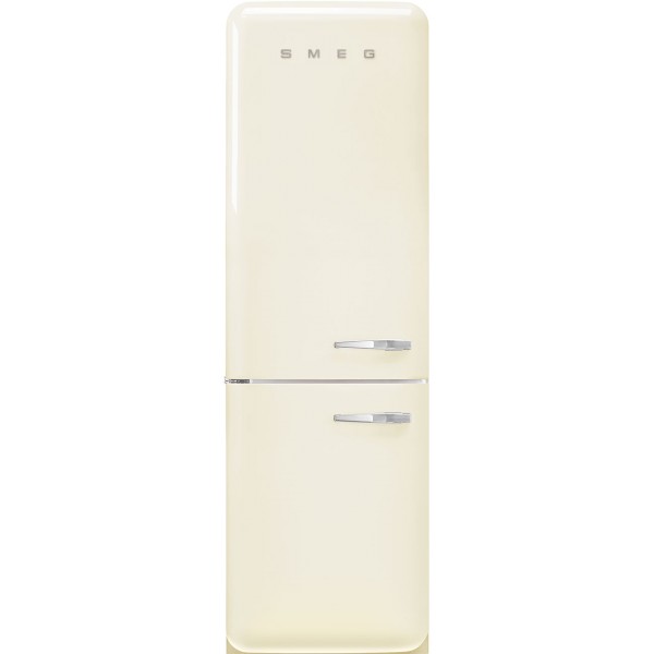 SMEG FAB32LCR6UK Retro Free Standing Refrigerator in Cream, Left hand hinge