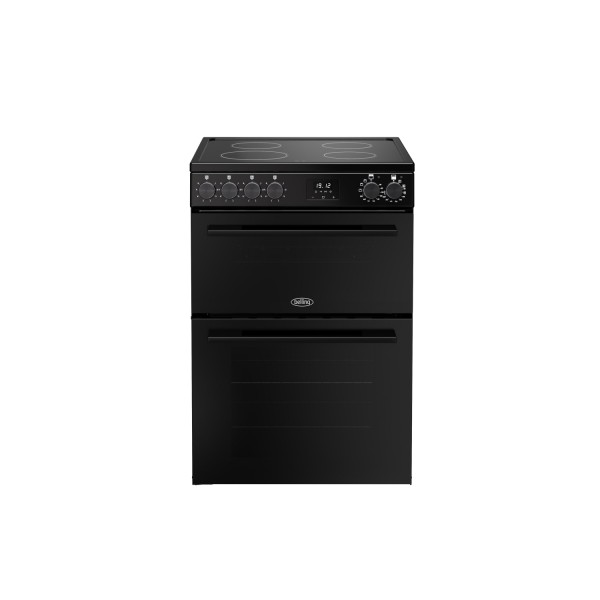 Belling 444412049 Vision 60cm Wide Electric Ceramic Double Oven Cooker