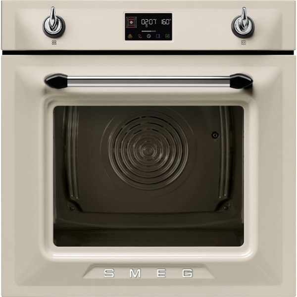 Smeg SOP6902S2PP 60cm Built-In Victoria SteamOne Cream Single Oven