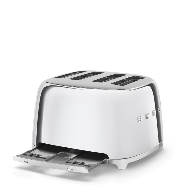 Smeg TSF03SSUK Retro Long Slot 4 Slice Stainless Steel Toaster