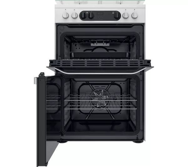 Hotpoint HDM67G9C2CW/UK Double Dual Fuel Cooker 60cm