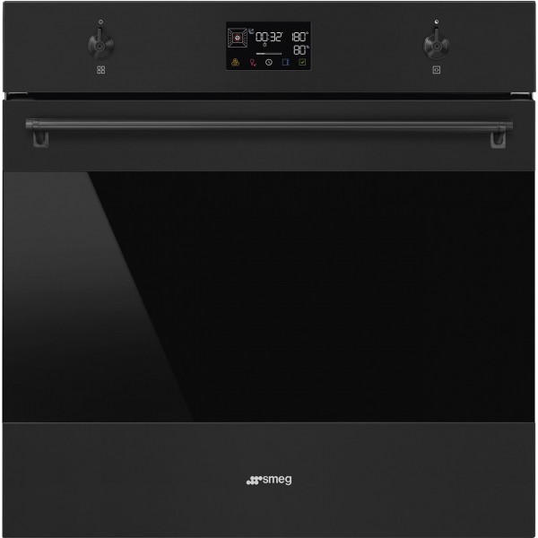 Smeg SOP6302S2PN 60cm Classic Built-In SteamOne Black Single Oven