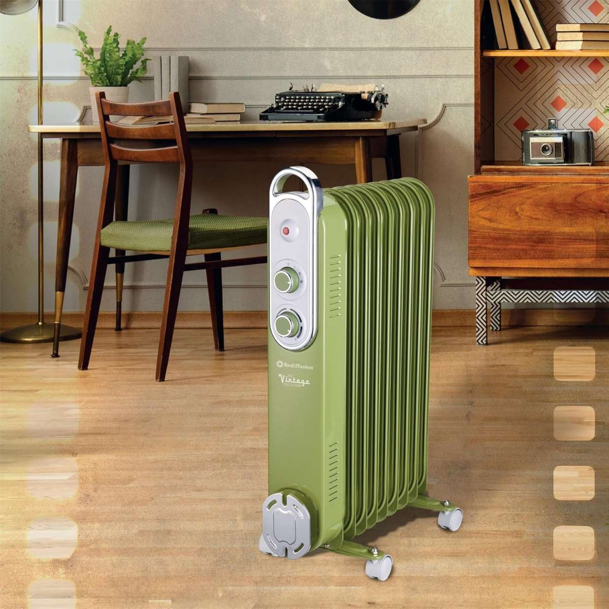 Rediffusion REDB14KGRE 2kw Green Vintage Oil Heater G Craggs Ltd