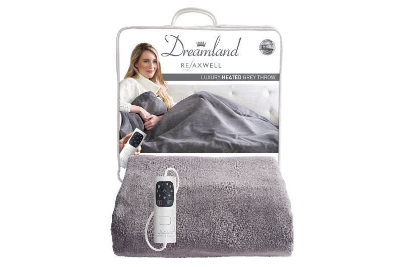 Dreamland 16707 Intelliheat Luxury Heated Throw in Grey G Craggs Ltd