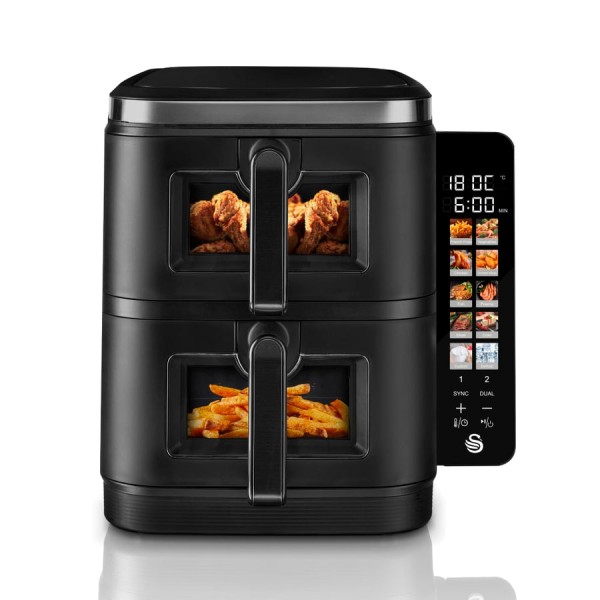 Swan SD10522BLK 11L Cyclone Duo Layer Stack Air Fryer