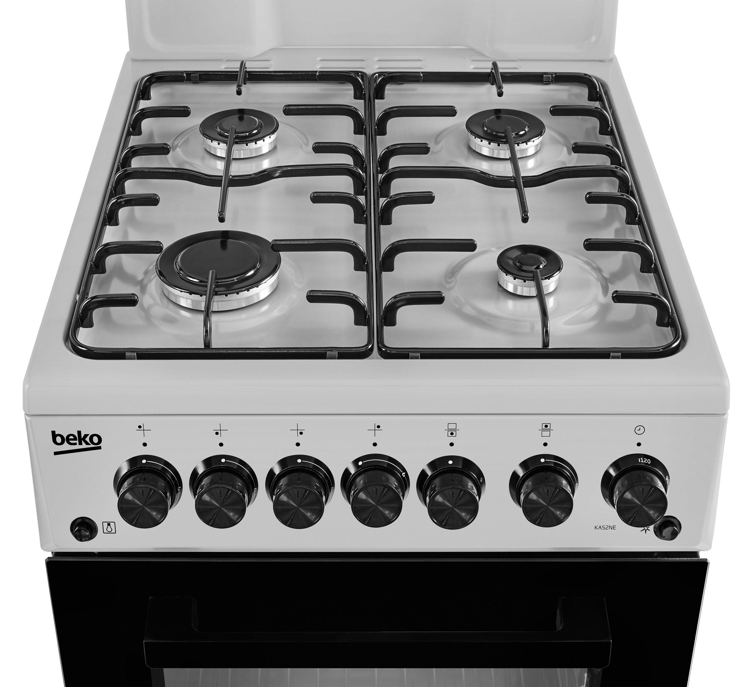 Beko KA52NES 50cm Wide Gas Cooker with Eye Level Grill in Silver G Craggs Ltd Beko KA52NES 50cm Wide Gas Cooker with Eye Level Grill in Silver G Craggs Ltd