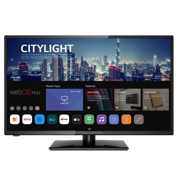 Mitchell &amp; Brown JB-32DVD1811ST 32" HD WebOS Smart DVD Traveller TV 12/240 Volt Freesat