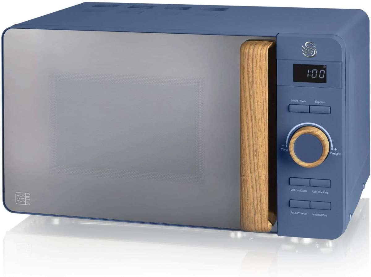 Swan SM22036BLUN 20L Nordic Blue Microwave in Navy Blue G Craggs Ltd