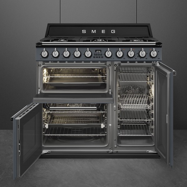 Smeg TR93GR Victoria 90cm Wide Dual Fuel Range Cooker