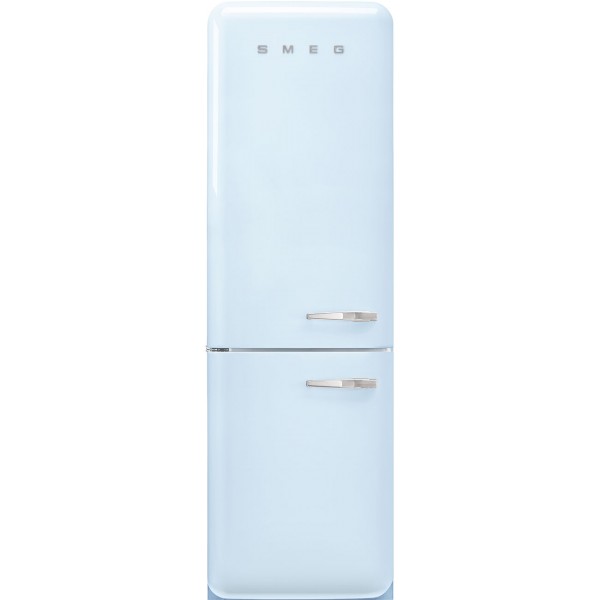 SMEG FAB32LPB6UK Retro Free Standing Refrigerator in Pastel Blue, Left hand hinge