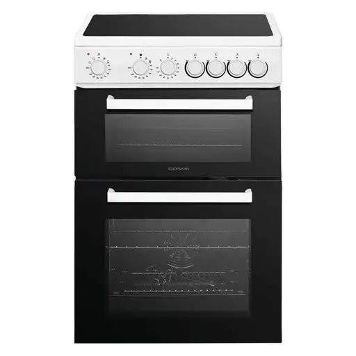 Statesman EDC160W 60cm Wide Double Oven Electric Ceramic Cooker
