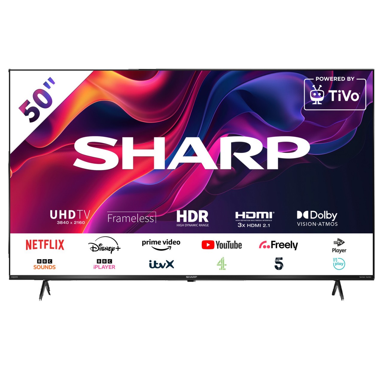 Sharp 4T-C50GK4245KB 50" 4K Frameless TiVo TV