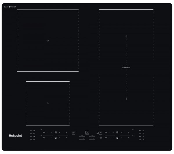 Hotpoint TB2460BCPNE 60cm Wide 4 Zone CleanProtect Induction Hob with Touch Control