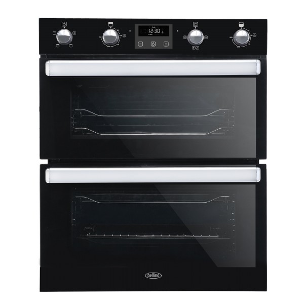 Belling BI702FPCT Black Built-Under Double Oven