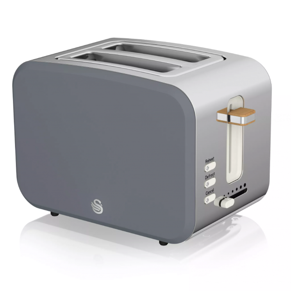 Swan ST14610GRYN Nordic 2 Slice Grey Toaster