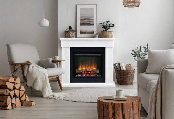 Dimplex PLD16-UK Portland Optiflame Freestanding Electric Fire Suite