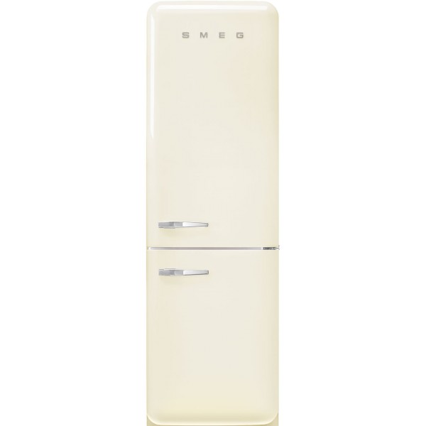 Smeg FAB32RCR6UK Retro Free Standing Refrigerator in Cream, Right Hand Hinge