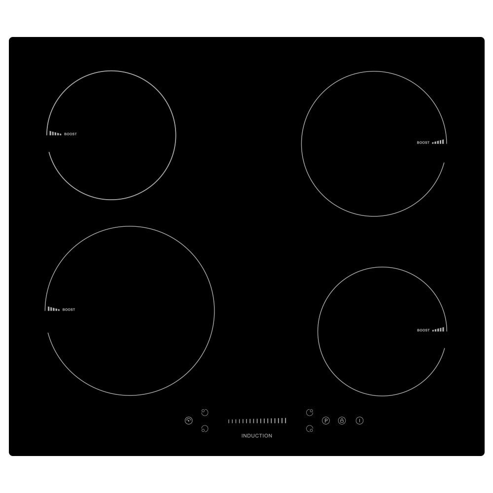 Teknix SCIH6PISL 60cm Wide 13A Plug In Induction Hob with Slider Controls