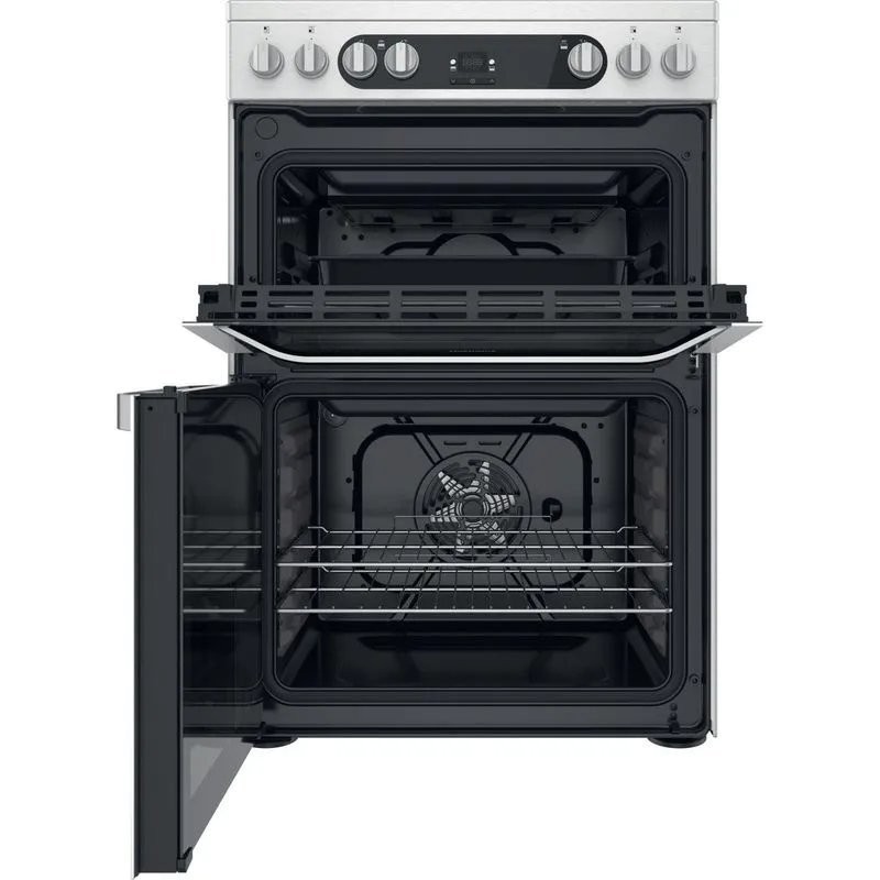 Hotpoint HDM67V9HCX 60cm Wide Double Oven Electric Cooker