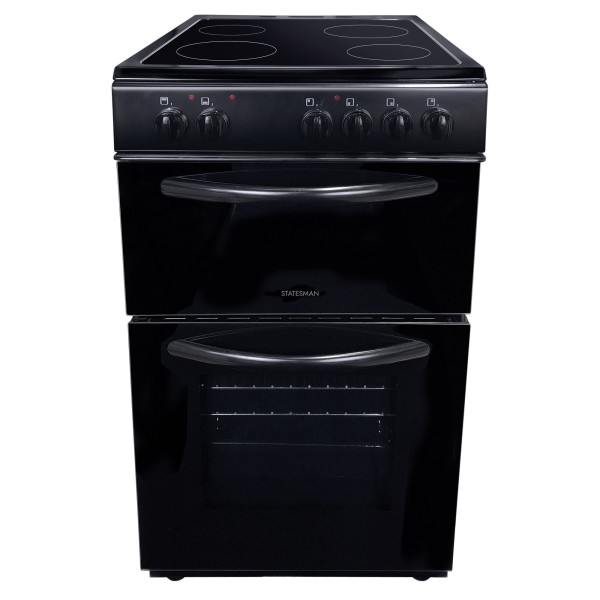 Statesman EDC50B 50cm Wide Double Oven Electric Ceramic Cooker