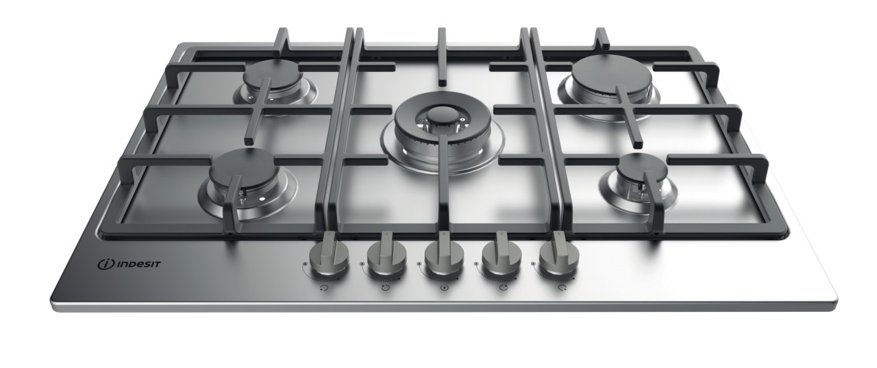 Indesit THP751WIXI 75cm Wide 5 Burner Gas Hob
