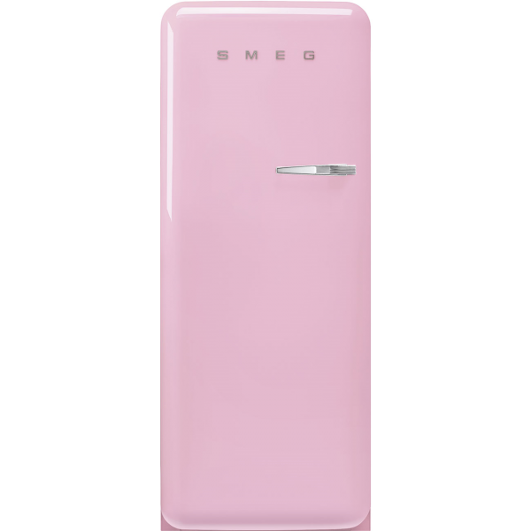Smeg FAB28LPK6 60cm Wide Pink Left Hinge Freestanding Fridge