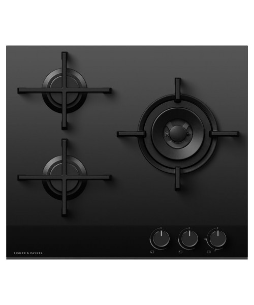 Fisher &amp; Paykel CG603DLPGB4 Series 9 60cm Wide 3 Burners Gas Hob