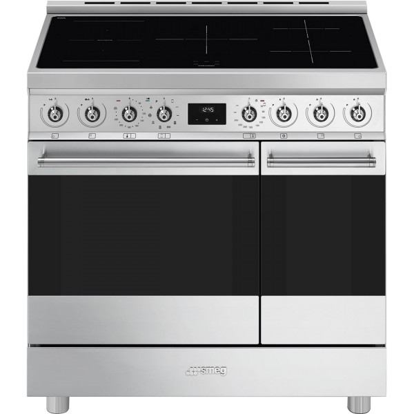 Smeg C92IPX2 Symphony Electric Range Cooker with Induction Hob - 90cm - Stainless Steel