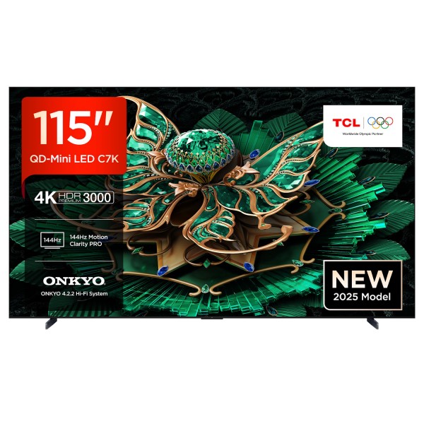TCL 115C7K-UK 115&quot; 4K QD-Mini LED UHD Smart Google TV