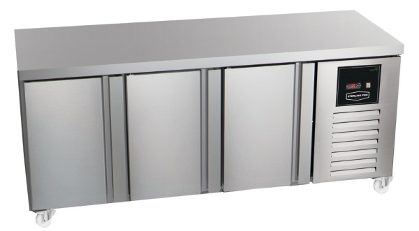 Sterling Pro SPI620030NS Green 202cm Wide 231L 3 Doors Counter Fridge