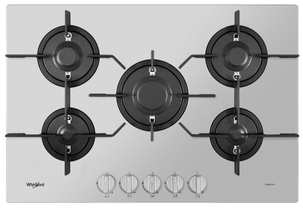 Whirlpool PMW75D2IXL 75cm Wide 5 Burner Gas Hob