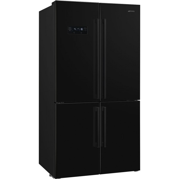 Smeg FQ60NDE 92cm Four Door Free Standing Black Fridge Freezer