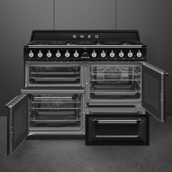 Smeg TR4110BL1 110cm Wide Victoria Dual Fuel Range Cooker