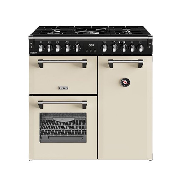 Stoves 444411868 Richmond Deluxe 90cm Wide Dual Fuel Range Cooker in Cream
