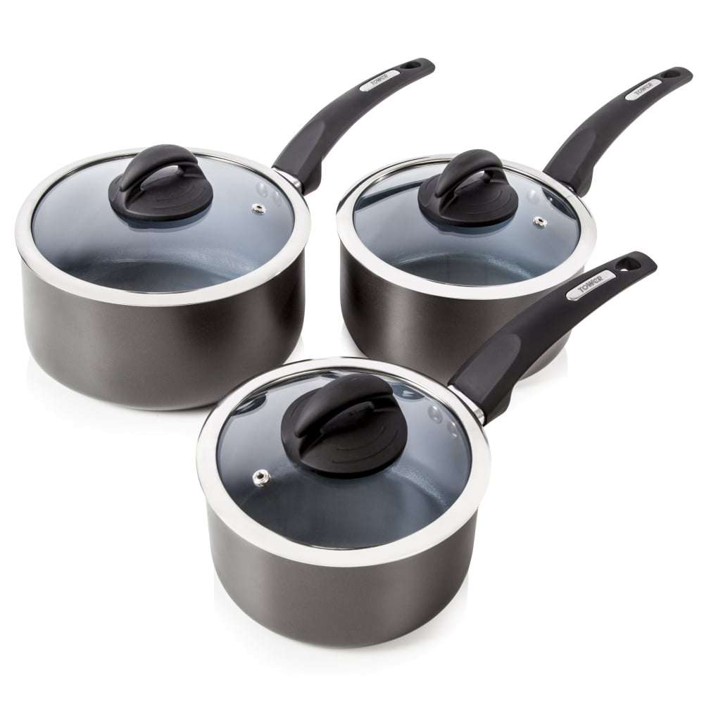 Tower T80303 5 Piece Ceramic Coated Pan Set in Graphite G Craggs Ltd