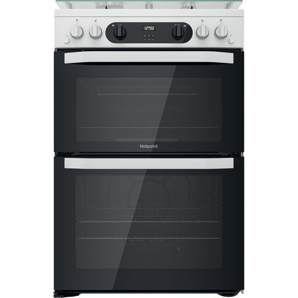 Hotpoint HDM67G0CCW/UK 60cm Wide Gas Double Oven Cooker