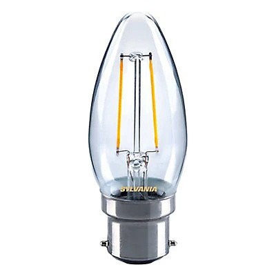 Sylvania 0027182 B22 2W White Candle LED Light Bulb
