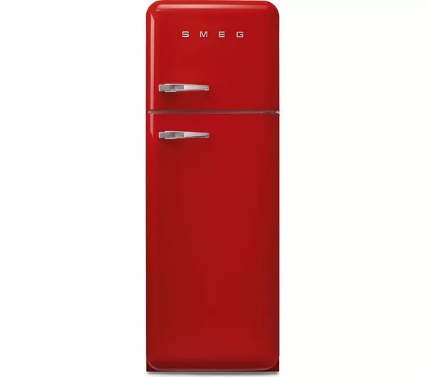 Smeg FAB30RRD6UK 60cm Retro Style Fridge Freezer Red, Right Hand Hinge
