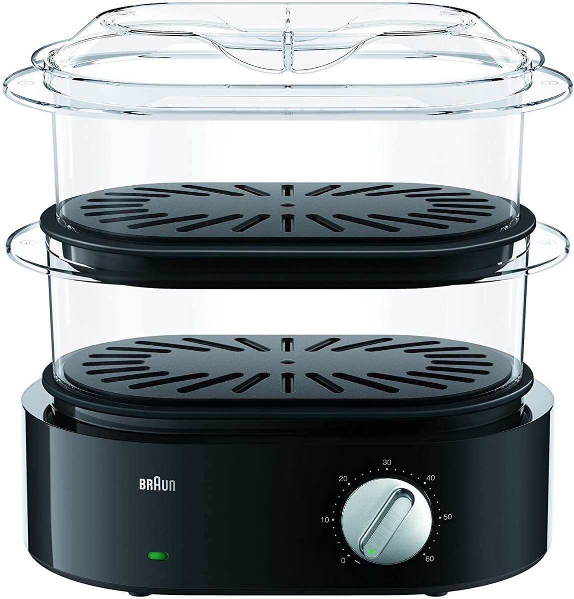 Braun FS5100BK 3 Tier Food Steamer in Black G Craggs Ltd