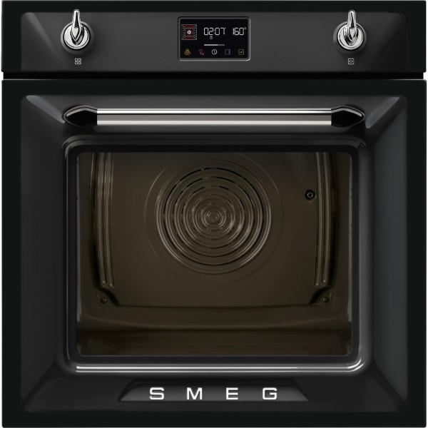 Smeg SOP6902S2PN 60cm Victoria Built-In Pyrolytic Black Single Oven