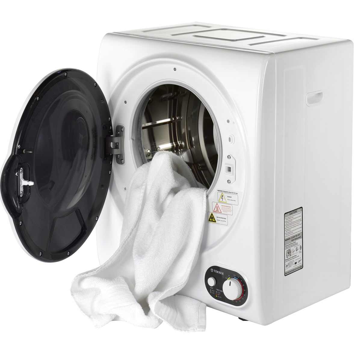 Teknix TKDV25W Compact 2.5kg Tumble Dryer in White Wall Mountable G