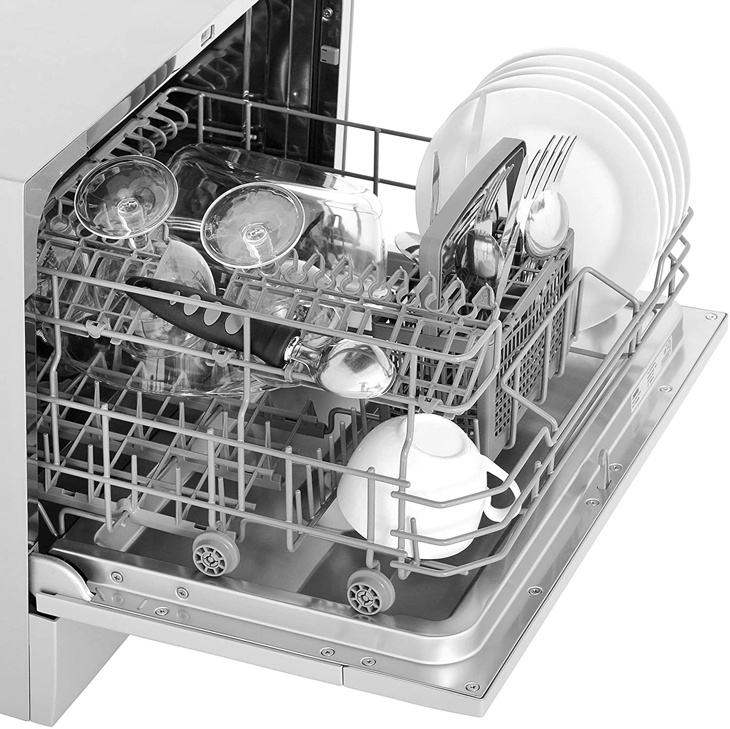 Zanussi ZDM17301SA Compact Dishwasher in Silver Table Top Dishwasher