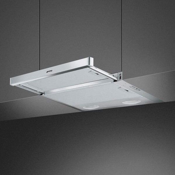 Smeg KSET61E2 60cm Telescopic Silver Cooker Hood