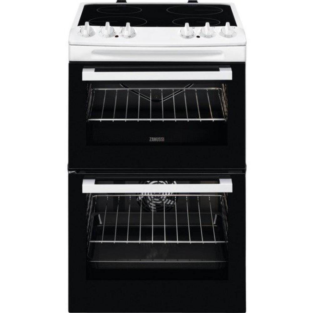 Zanussi ZCV46050WA 55cm Wide Electric Cooker in White G Craggs Ltd