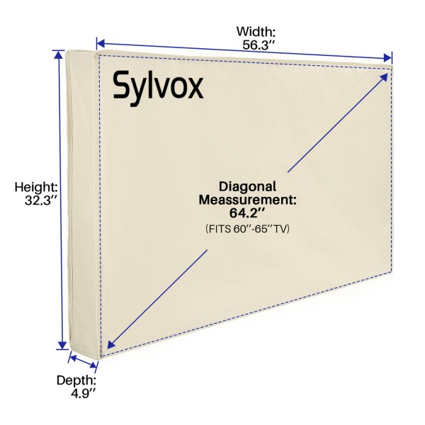 Sylvox OT75A1COVER Waterpoor Outdoor TV Cover for 60&#039;&#039;-65&quot; TVs