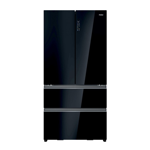 Haier HFR79F19DFGB Series 7 Black Glass Multi-Door Fridge Freezer
