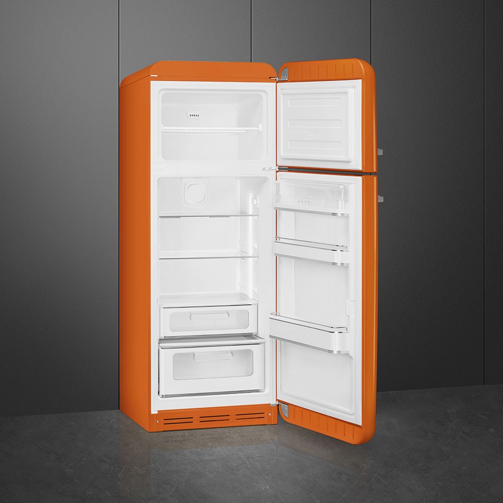 Smeg FAB30ROR5UK 60cm Wide Orange Right Hinge Freestanding Fridge Freezer