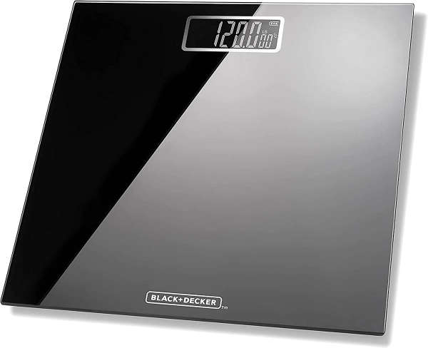 Black and Decker Digital Glass Black Bathroom Scale