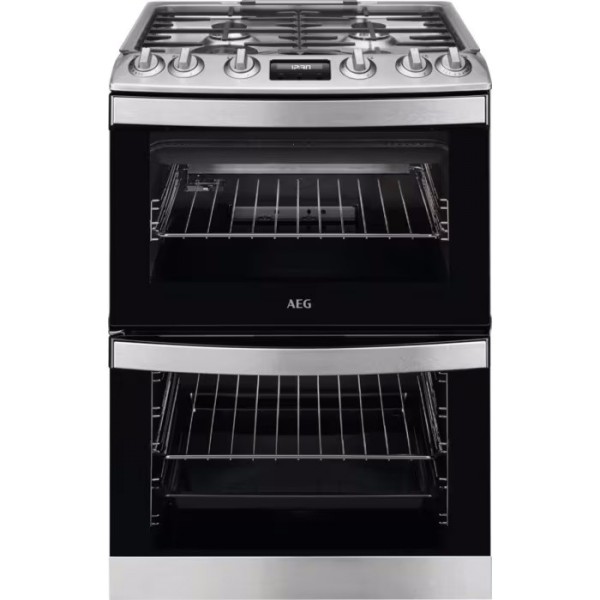 AEG CGB6131ACM 60cm Wide Double Oven Gas Cooker